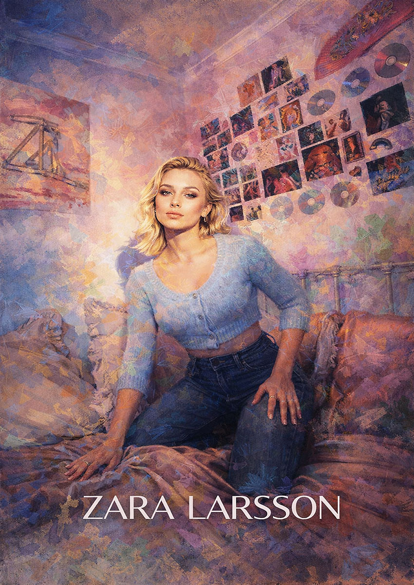 Zara Larsson Artwork Canvas Print & Poster Wall Art - AI PRINT LAB